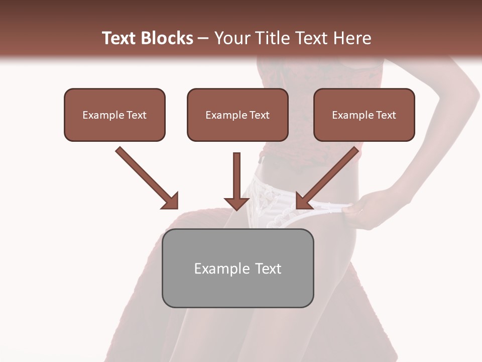 A Woman In A Red Top And White Panties PowerPoint Template