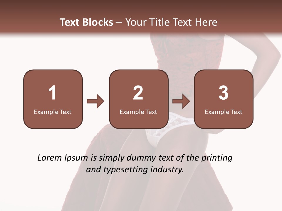 A Woman In A Red Top And White Panties PowerPoint Template