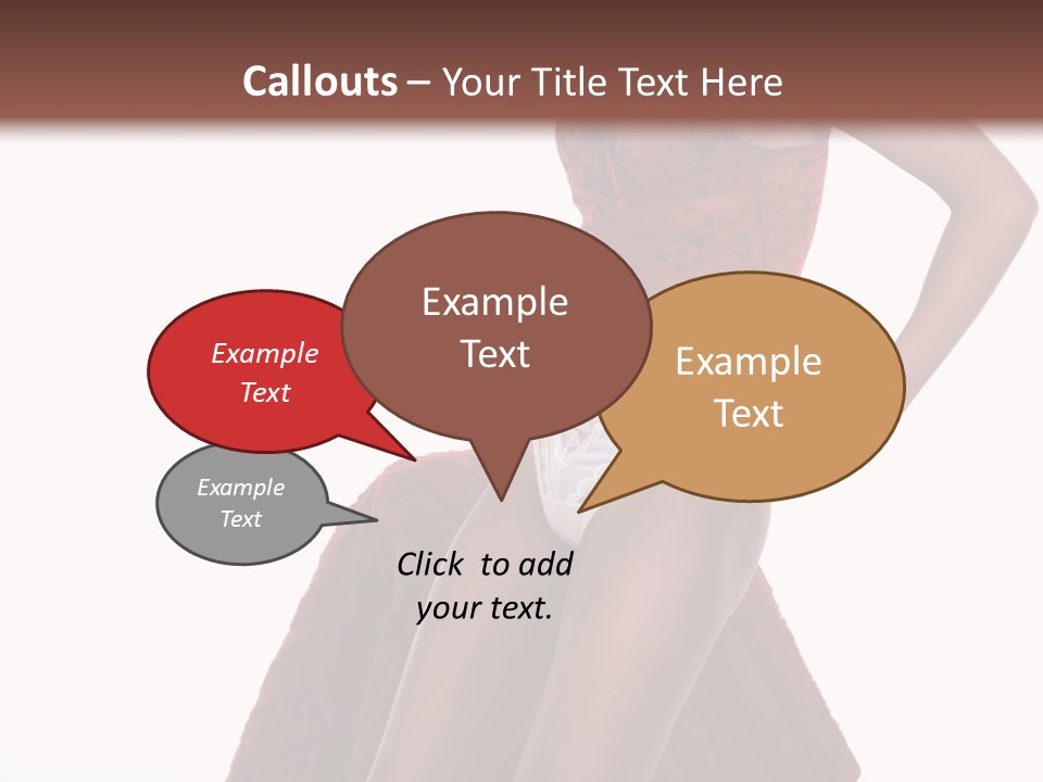 A Woman In A Red Top And White Panties PowerPoint Template