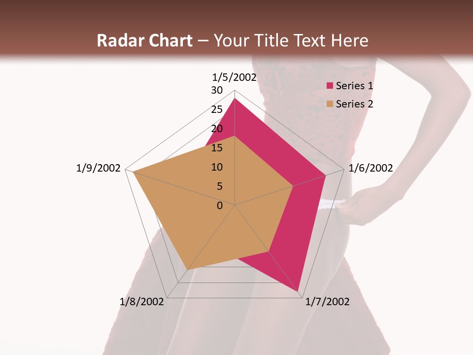 A Woman In A Red Top And White Panties PowerPoint Template