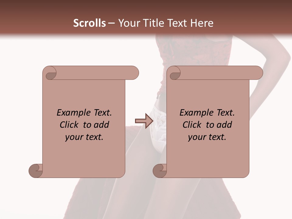 A Woman In A Red Top And White Panties PowerPoint Template