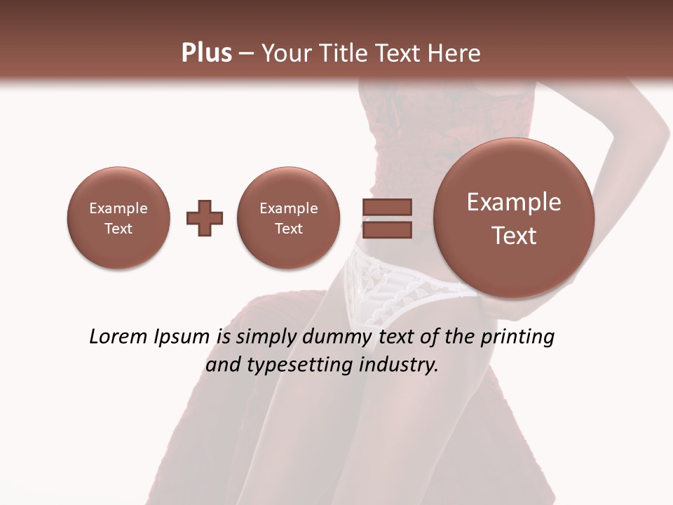 A Woman In A Red Top And White Panties PowerPoint Template