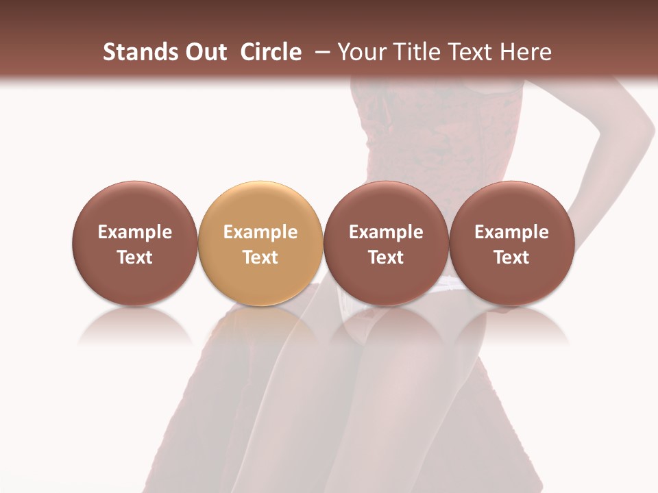 A Woman In A Red Top And White Panties PowerPoint Template