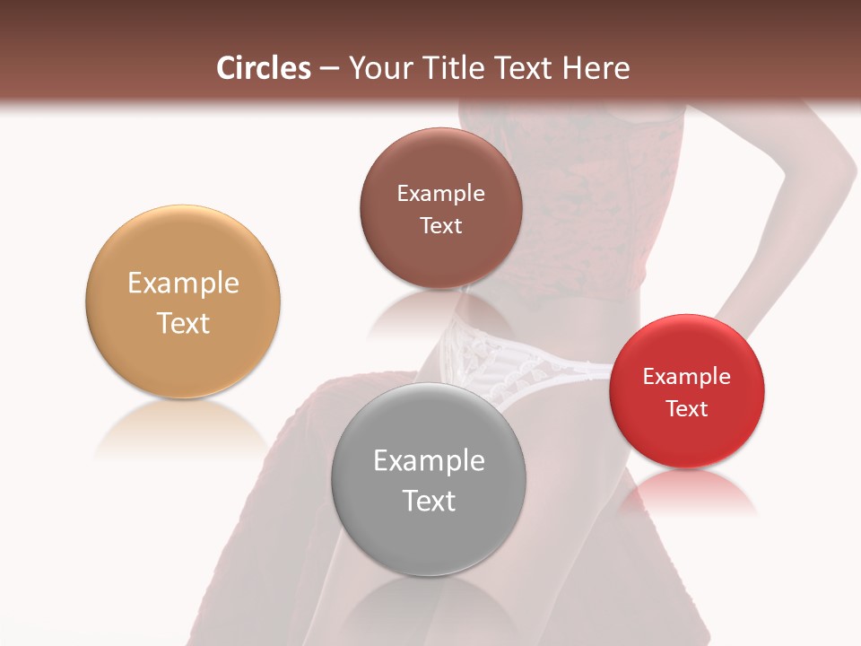 A Woman In A Red Top And White Panties PowerPoint Template