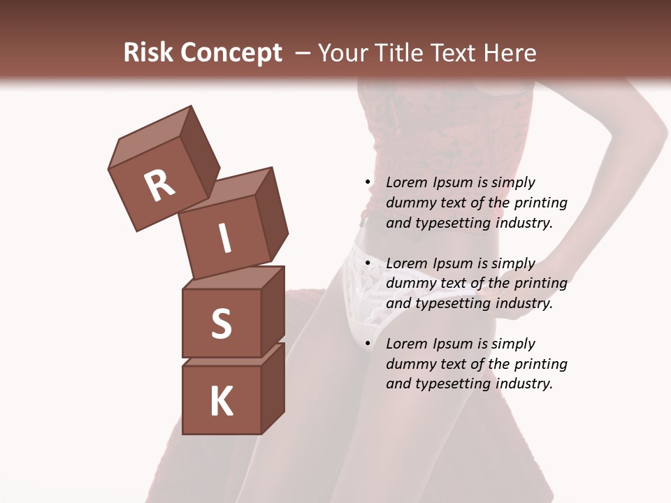 A Woman In A Red Top And White Panties PowerPoint Template