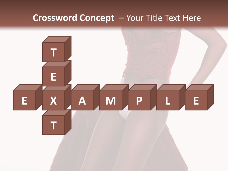 A Woman In A Red Top And White Panties PowerPoint Template