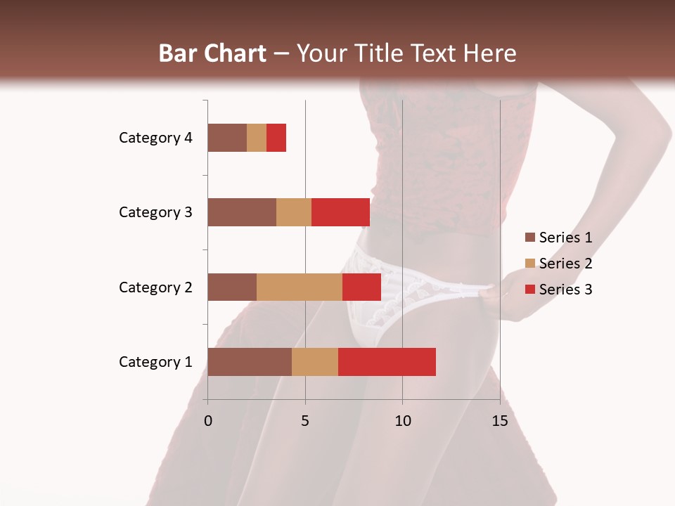 A Woman In A Red Top And White Panties PowerPoint Template