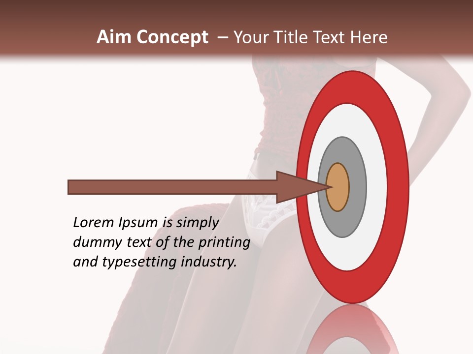 A Woman In A Red Top And White Panties PowerPoint Template