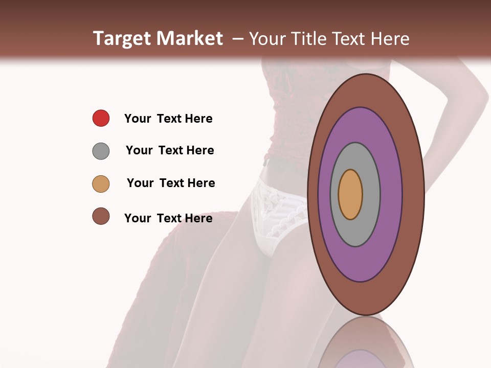 A Woman In A Red Top And White Panties PowerPoint Template