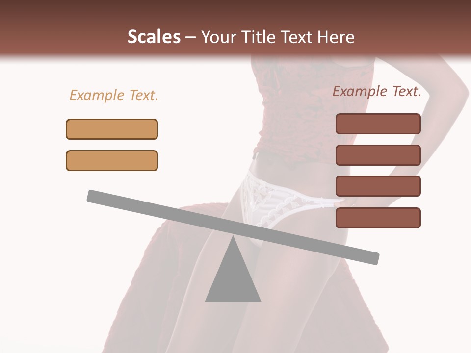 A Woman In A Red Top And White Panties PowerPoint Template