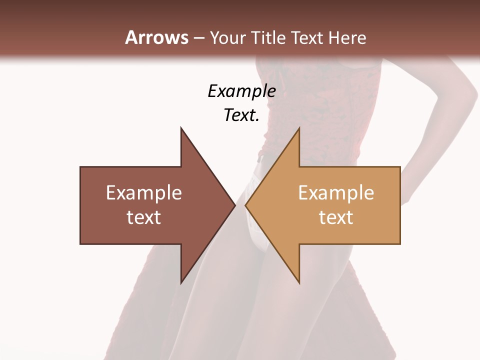 A Woman In A Red Top And White Panties PowerPoint Template