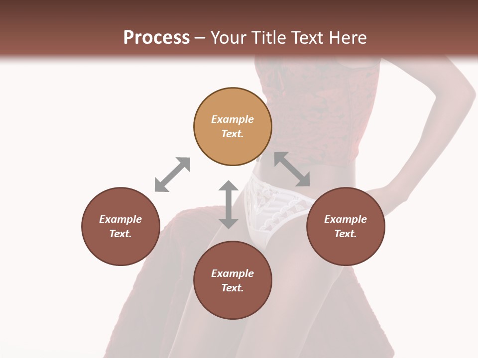 A Woman In A Red Top And White Panties PowerPoint Template