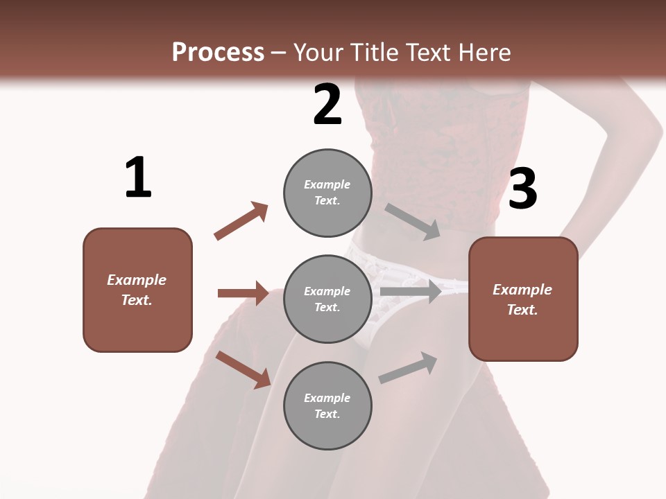 A Woman In A Red Top And White Panties PowerPoint Template