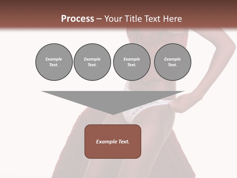 A Woman In A Red Top And White Panties PowerPoint Template