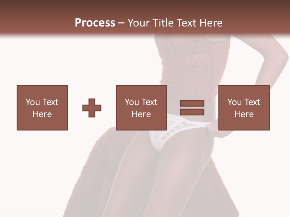 A Woman In A Red Top And White Panties PowerPoint Template