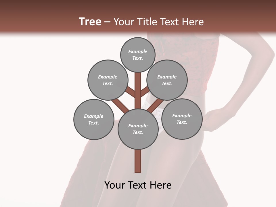 A Woman In A Red Top And White Panties PowerPoint Template