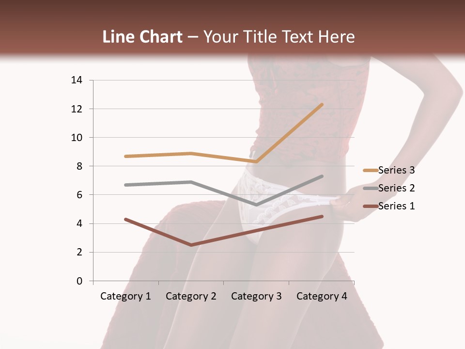 A Woman In A Red Top And White Panties PowerPoint Template