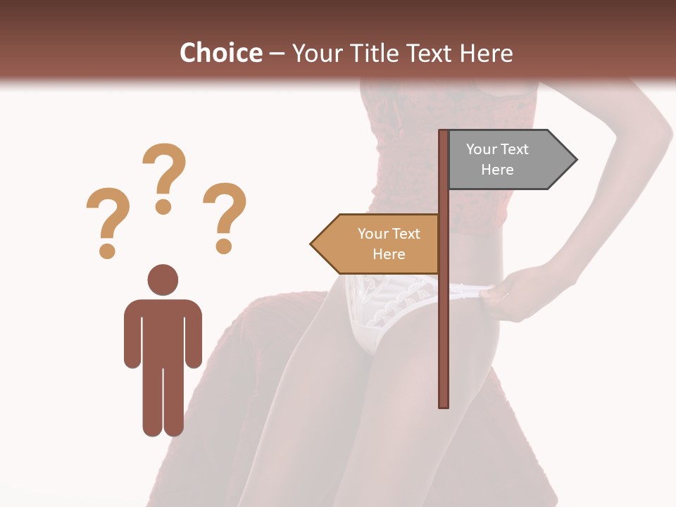A Woman In A Red Top And White Panties PowerPoint Template