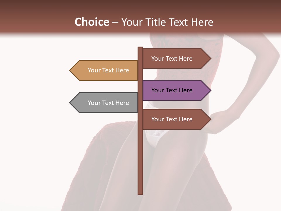 A Woman In A Red Top And White Panties PowerPoint Template