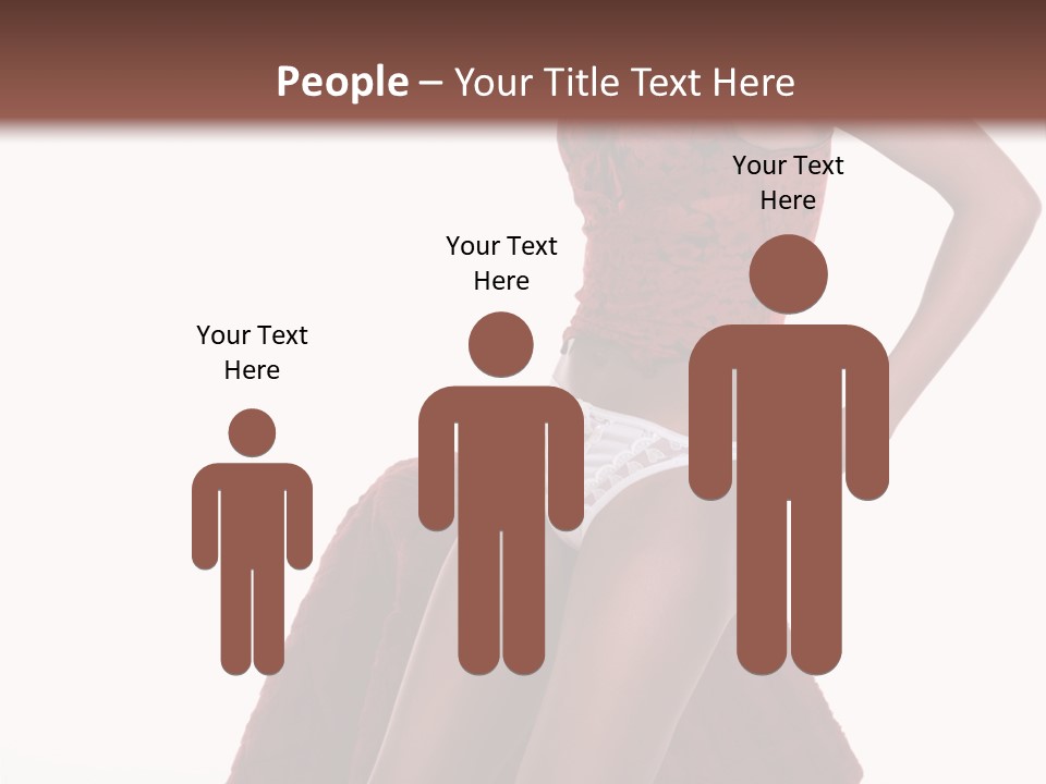 A Woman In A Red Top And White Panties PowerPoint Template