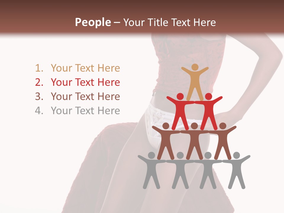 A Woman In A Red Top And White Panties PowerPoint Template