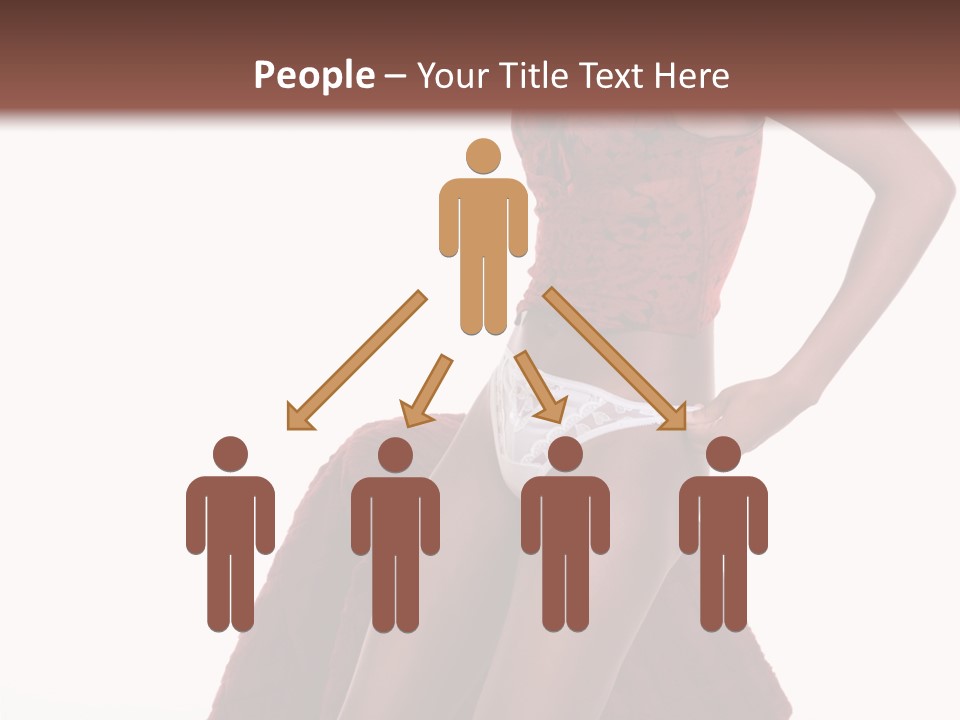 A Woman In A Red Top And White Panties PowerPoint Template