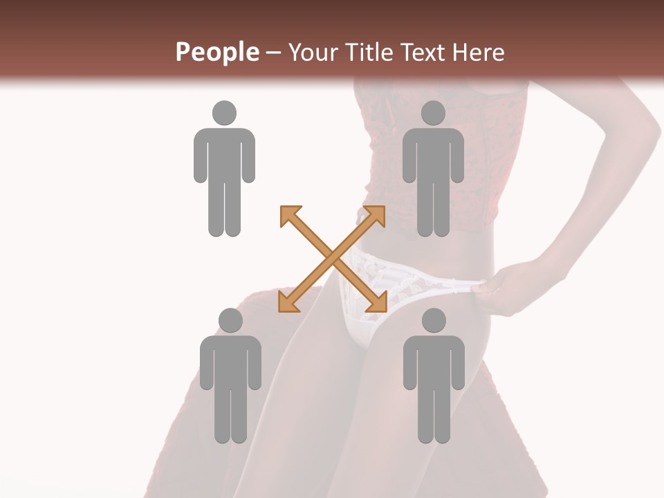 A Woman In A Red Top And White Panties PowerPoint Template