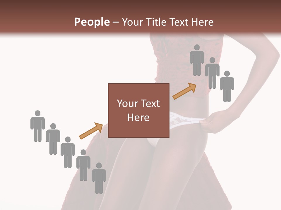 A Woman In A Red Top And White Panties PowerPoint Template