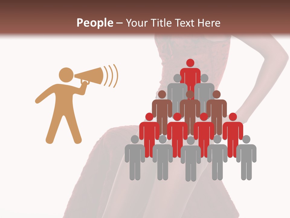 A Woman In A Red Top And White Panties PowerPoint Template