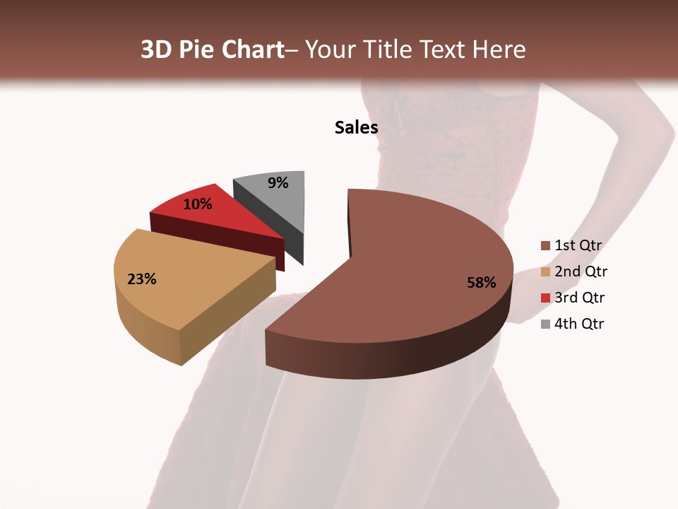 A Woman In A Red Top And White Panties PowerPoint Template