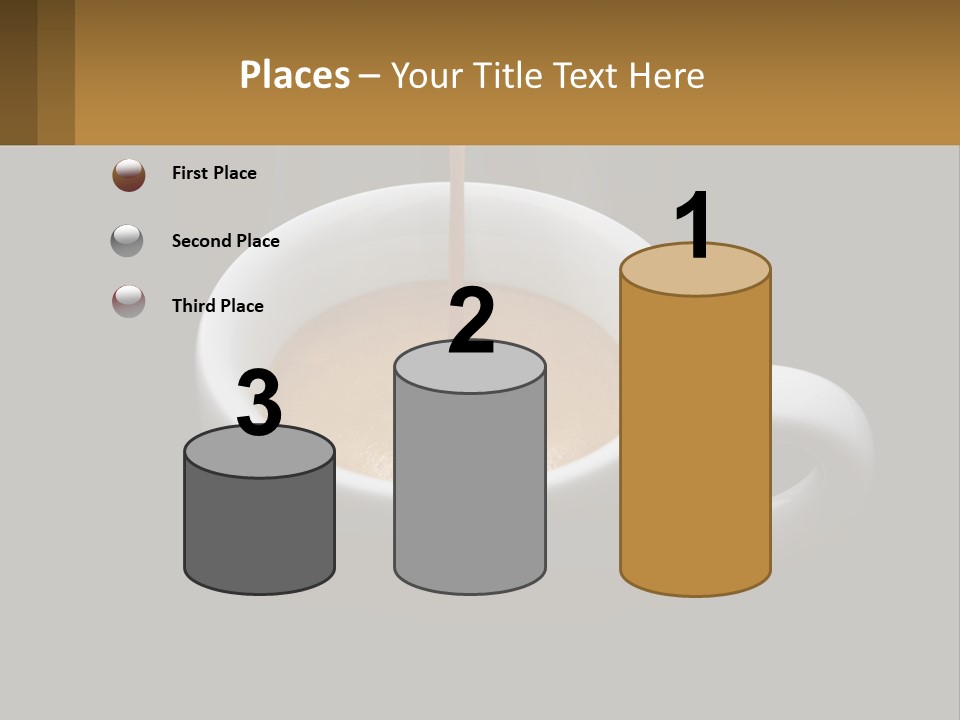 A Cup Of Coffee With A Spoon Sticking Out Of It PowerPoint Template
