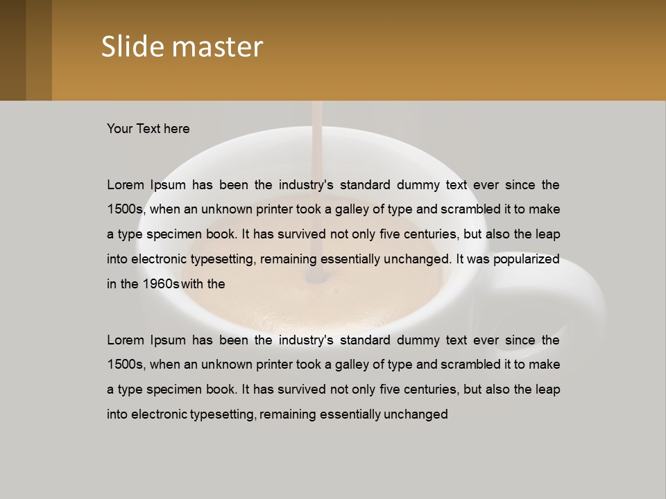 A Cup Of Coffee With A Spoon Sticking Out Of It PowerPoint Template