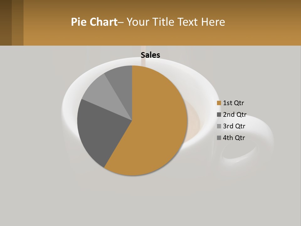 A Cup Of Coffee With A Spoon Sticking Out Of It PowerPoint Template