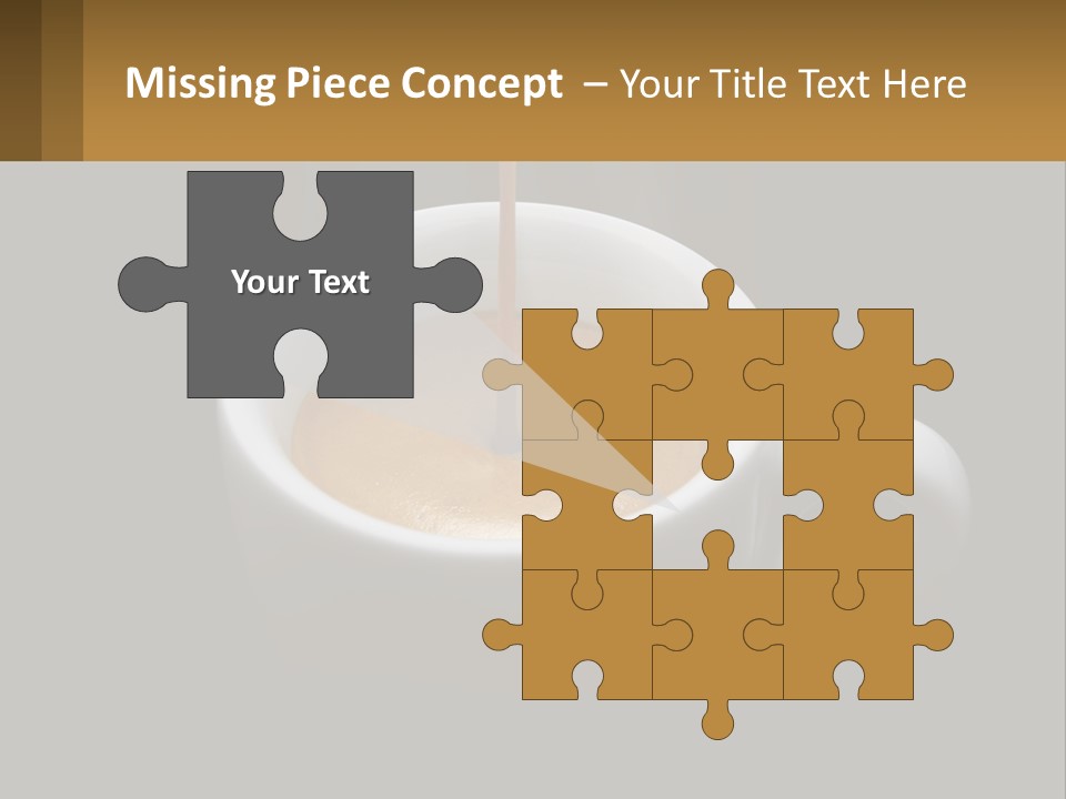 A Cup Of Coffee With A Spoon Sticking Out Of It PowerPoint Template
