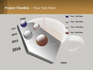 A Cup Of Coffee With A Spoon Sticking Out Of It PowerPoint Template