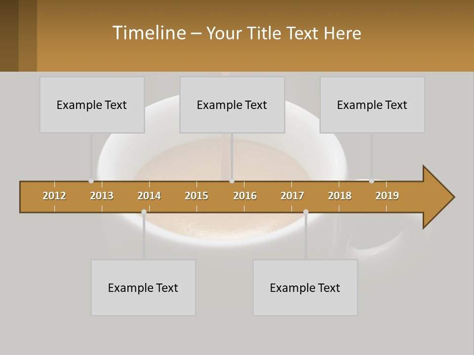 A Cup Of Coffee With A Spoon Sticking Out Of It PowerPoint Template
