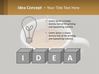 A Cup Of Coffee With A Spoon Sticking Out Of It PowerPoint Template