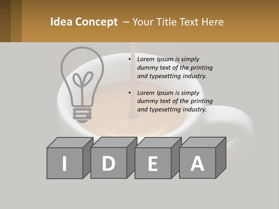 A Cup Of Coffee With A Spoon Sticking Out Of It PowerPoint Template