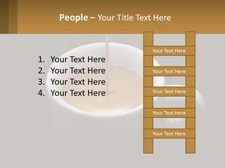A Cup Of Coffee With A Spoon Sticking Out Of It PowerPoint Template