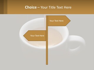 A Cup Of Coffee With A Spoon Sticking Out Of It PowerPoint Template