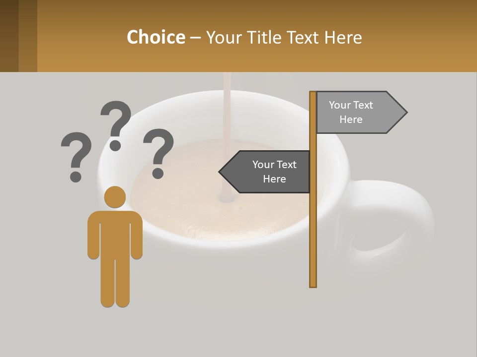 A Cup Of Coffee With A Spoon Sticking Out Of It PowerPoint Template