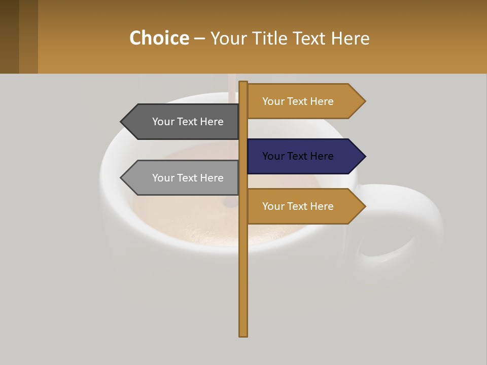 A Cup Of Coffee With A Spoon Sticking Out Of It PowerPoint Template