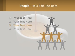 A Cup Of Coffee With A Spoon Sticking Out Of It PowerPoint Template