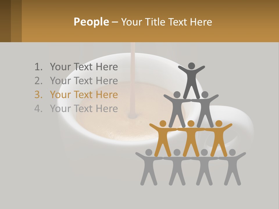 A Cup Of Coffee With A Spoon Sticking Out Of It PowerPoint Template