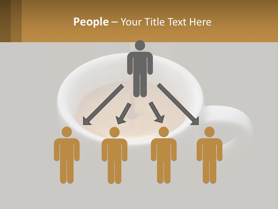 A Cup Of Coffee With A Spoon Sticking Out Of It PowerPoint Template