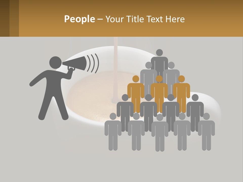 A Cup Of Coffee With A Spoon Sticking Out Of It PowerPoint Template