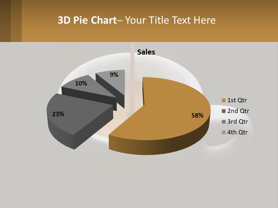 A Cup Of Coffee With A Spoon Sticking Out Of It PowerPoint Template