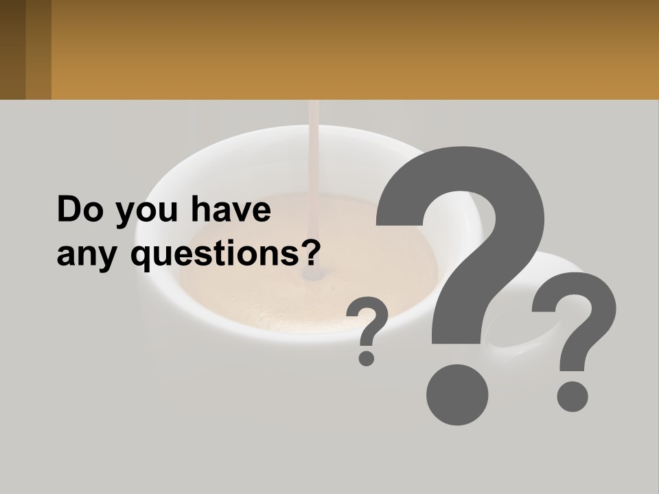 A Cup Of Coffee With A Spoon Sticking Out Of It PowerPoint Template