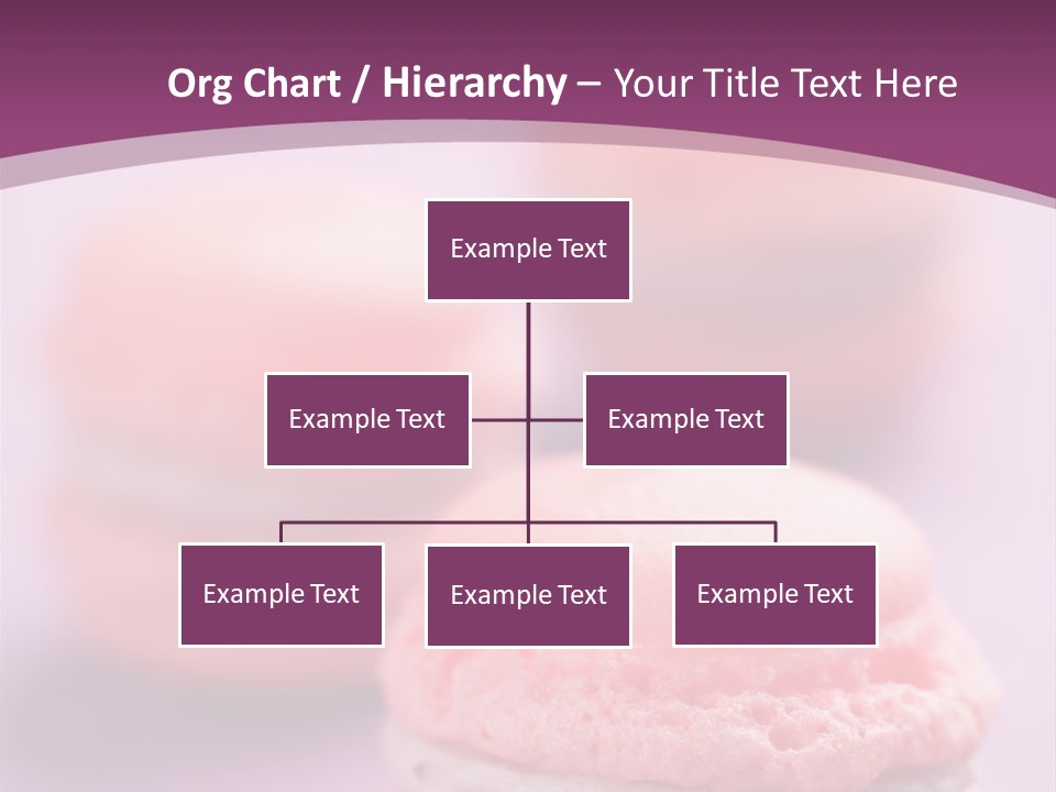A Group Of Pink Macaroons On A Purple Background PowerPoint Template