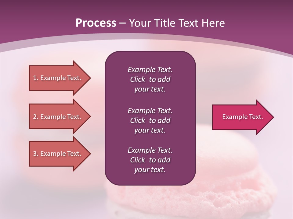 A Group Of Pink Macaroons On A Purple Background PowerPoint Template